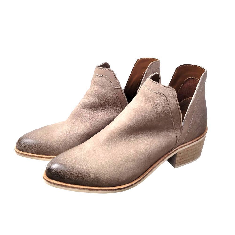 Crevo Collins Hand Burnished Genuine Leather Boot Taupe US 6.5 - Picture 2 of 14
